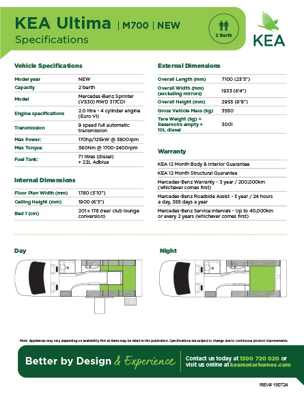 Brochure for KEA Ultima M700