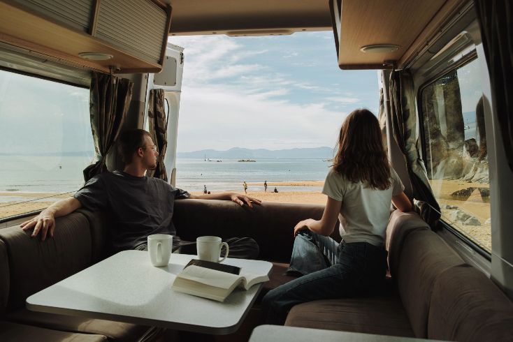 Couple in campervan