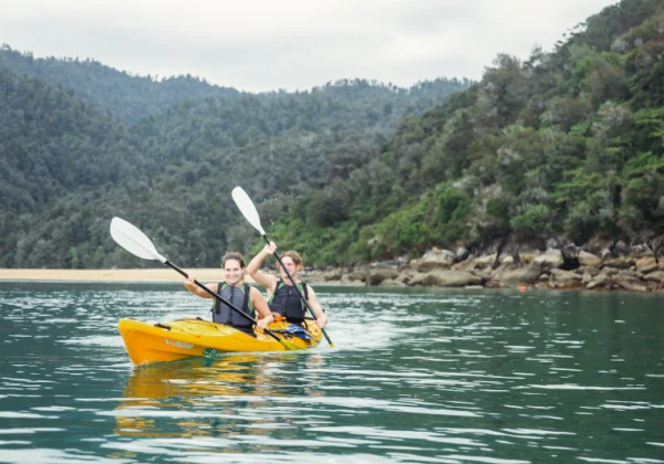 Kayakers having fun