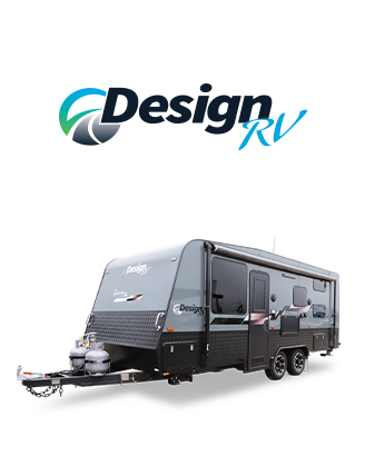 Design RV Brand Logo And Hero Recreational Vehicle Showcasing Innovative, Luxury Caravans With Advanced Design And Functionality.