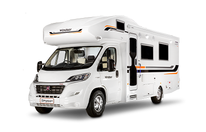 Product image of a Simpson motorhome, showcasing its exterior design and features