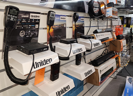 4WD Accessories UHF Radios on Display Shelf