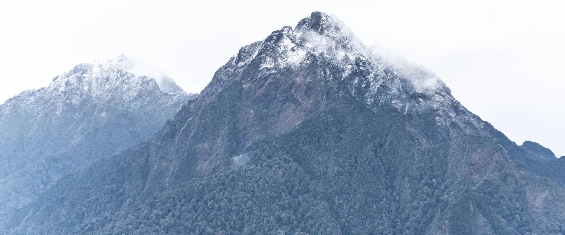 Mountain covered in snow