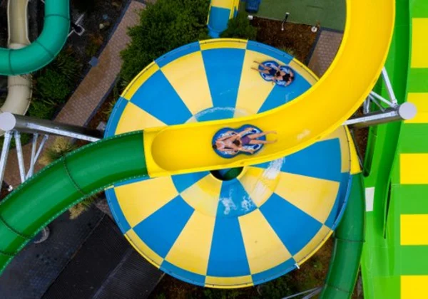 water slides at a water park