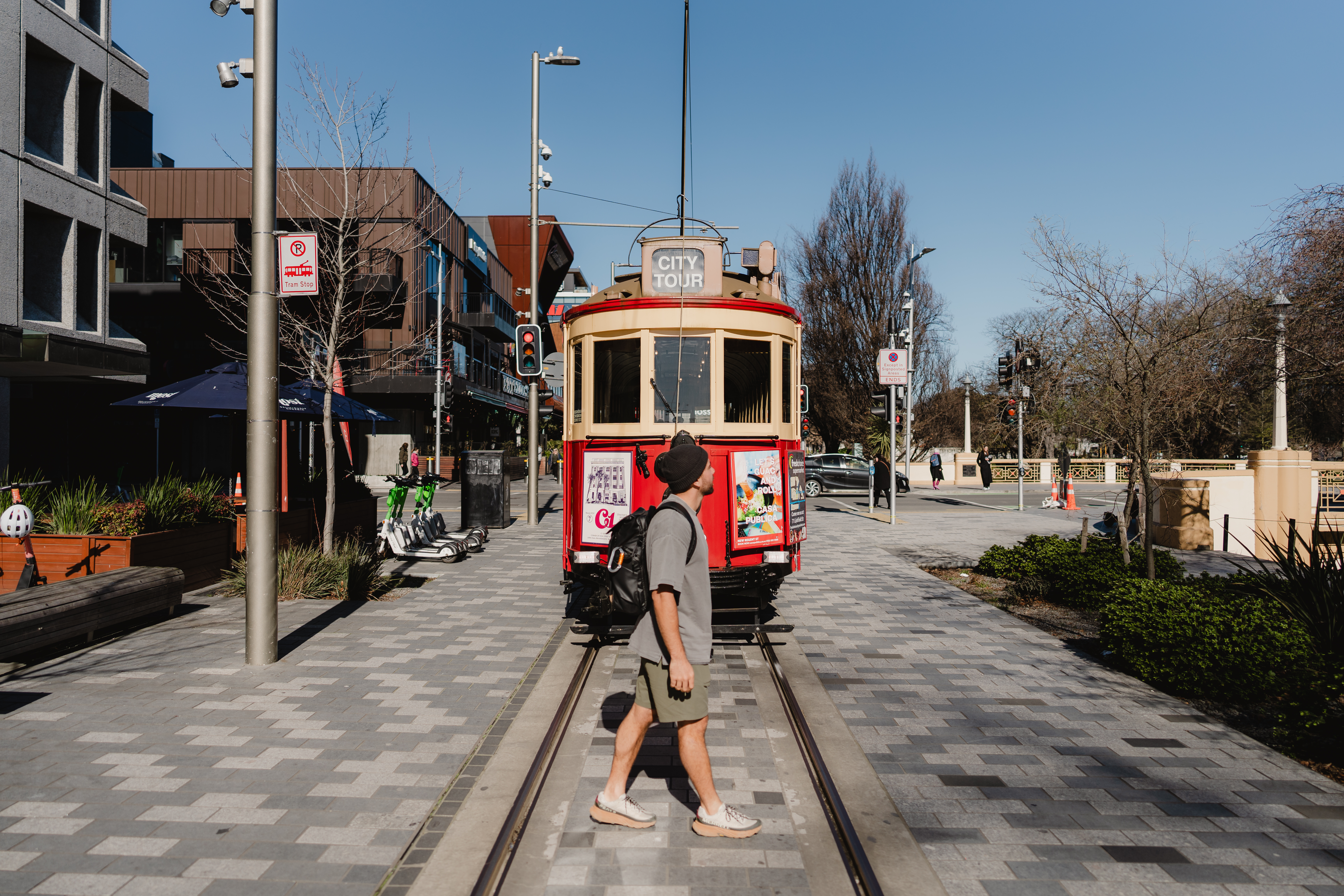 Person, tram