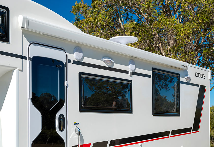 Exterior of a Winnebago Motorhome showcasing innovation, quality and craftsmanship giving confidence in our 5-year structural guarantee.