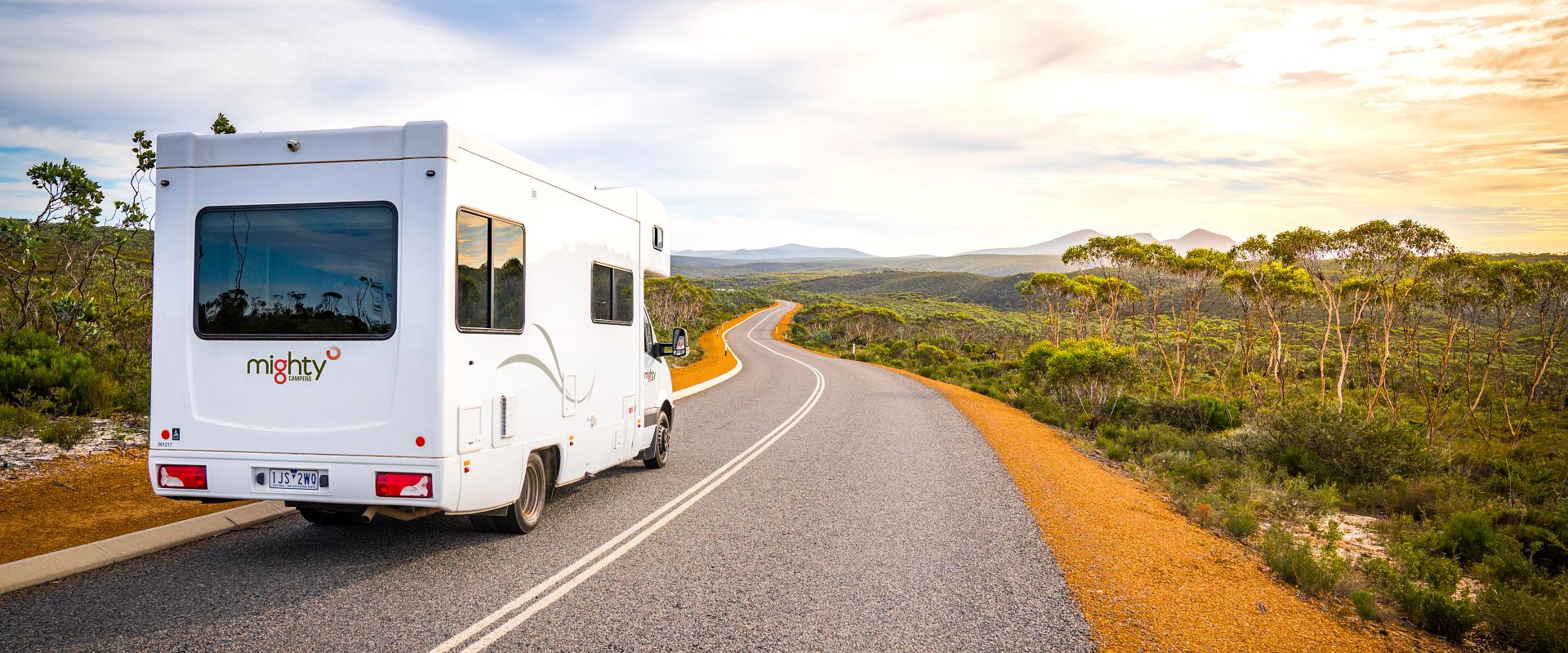 Campervan on the open road