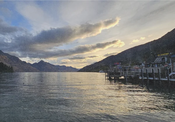 lake surrounded with mountains