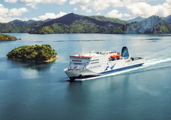 Aerial view of the Interislander Ferry