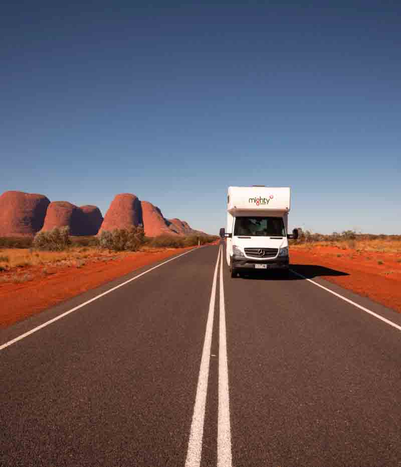 Campervan in outback Ausstralia