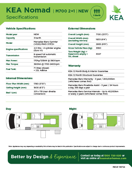 Brochure for KEA Nomad M700