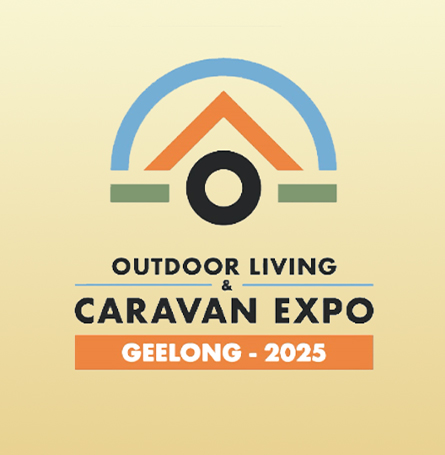 Outdoor Living & Caravan Expo Geelong poster, featuring event details and visuals.