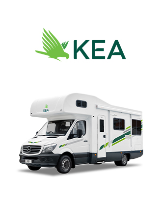 KEA Brand Logo And Hero Recreational Vehicle Showcasing Modern Motorhomes Built For Comfort, Versatility, And Freedom On The Road.