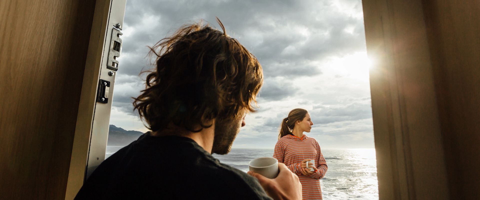Couple having coffee