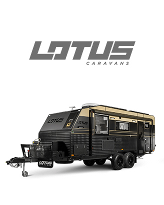 Lotus Brand Logo And Hero Recreational Vehicle Showcasing Off-Road Caravans Built For Exploration, Adventure, And The Rugged Outdoors.