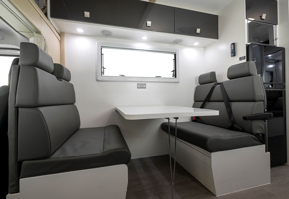 Winnebago Kirra 4 Berth Motorhome Internal Dinette & cab bed conversion