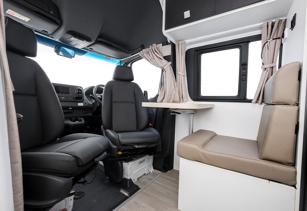 Winnebago Bondi 2S FB 2 Berth Campervan Interior Forward-facing dinette